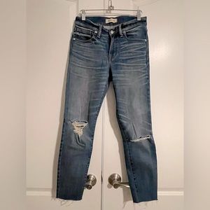 Madewell Women's Skinny Jeans - Distressed Blue